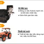 Máy kéo kubota L5018 – Mạnh mẽ với đầu kéo 50Hp