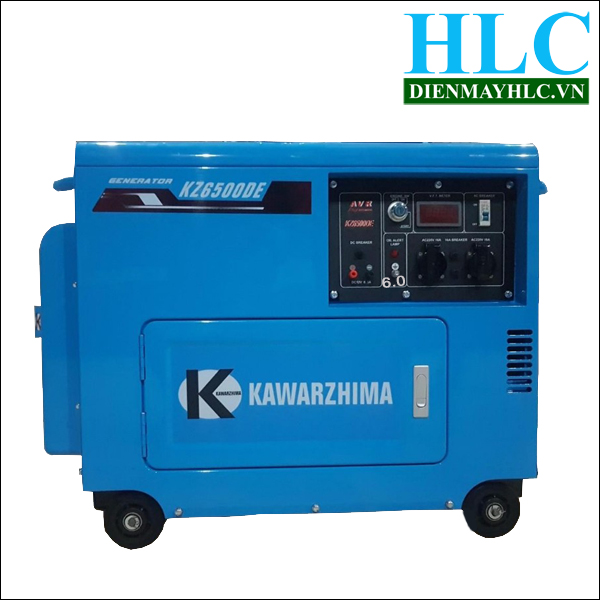 Máy phát điện chạy dầu 5kw Kawarzhima KZ6500DE