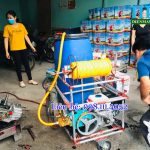 Máy phun thuốc tự chế chạy xăng 150L áp lực cao động cơ Thái